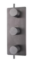 Douchekraan Inbouw Wiesbaden Caral Thermostatisch 3-Weg Gunmetal - thumbnail