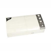 Servet 33x33cm 2 laags 1/4 vouw wit (250 stuks) - thumbnail