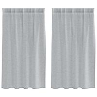 VidaXL Voile gordijn 2 pcs donkergrijs 140 x 140 cm polyester - thumbnail