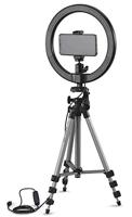 CULLMANN - 52103 - Alpha 1000 statief vlogging kit BT m. LED-ringlicht en Bluetooth-trigger (uittrekhoogte 134 cm, verpakkingsmaat 37 cm, met 3-weg kop, max. draagkracht 1 kg, gewicht 750 g), zwart - thumbnail