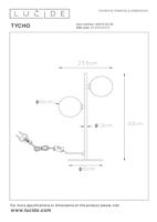 Lucide TYCHO - Tafellamp - 2xG9 - Zwart - thumbnail