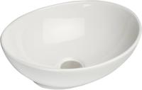 Saqu Design Collection ovale waskom 40x33x15cm keramiek wit - thumbnail