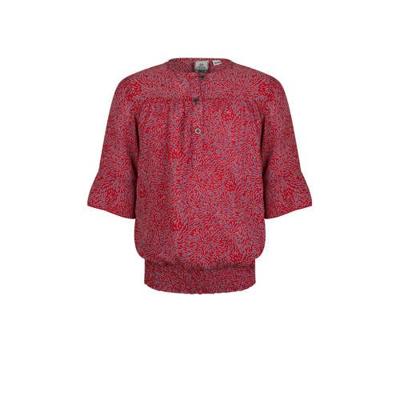 Indian Blue Jeans top met all over print rood/blauw