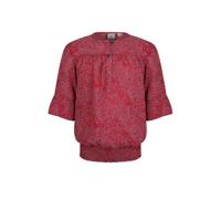 Indian Blue Jeans top met all over print rood/blauw - thumbnail