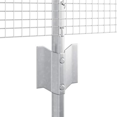 VidaXL Hek met paal zilver 0,4 x 50 m staal