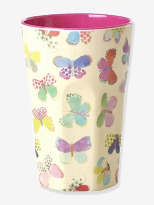 Melamine kinderbeker BUTTERFLY rice 400 ml beige