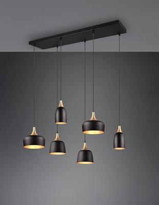 Hanglamp Chiraz mat zwart Excl. 6x E27 4,9W