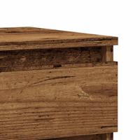 Nachtkastjes 2 st 40x35x50 cm bewerkt hout oud houtkleurig - thumbnail