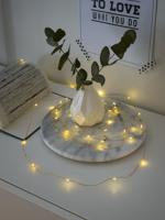Konstsmide 1461-860 Micro-lichtketting Binnen werkt op batterijen Aantal lampen 40 LED Barnsteen Verlichte lengte: 3.90 m - thumbnail