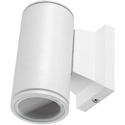 LED Tuinverlichting - Wandlamp Buiten - Aigi Wally Down - GU10 Fitting - Rond - Mat Wit - Aluminium - Philips - CorePro 830 36D - 4.6W - Warm Wit 3000K