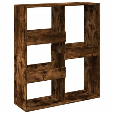 Kamerscherm 100x33x135 cm bewerkt hout gerookt eikenkleurig