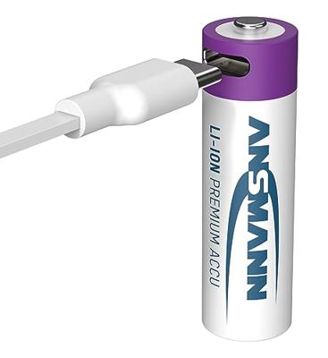 Ansmann Oplaadbare aa batterijen - li-ion - incl. usb-c oplaadkabel - 4 stuks