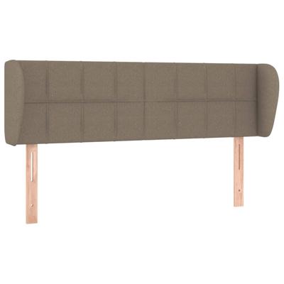 Hoofdbord met randen 147x23x78/88 cm stof taupe