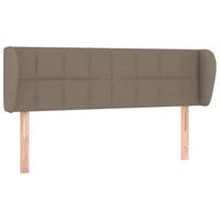 Hoofdbord met randen 147x23x78/88 cm stof taupe - thumbnail