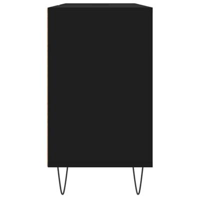 Badkamerkast 80x33x60 cm bewerkt hout zwart