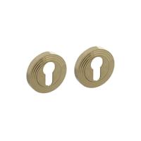 Intersteel cilinderrozetten met ril - PVD messing - thumbnail