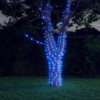 VidaXL Lichtsnoeren 2 st met 2x200 led's solar binnen/buiten blauw - thumbnail