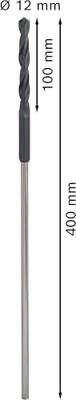 Bosch Accessories 2608596337 Bekistingsboor 12 mm Gezamenlijke lengte 400 mm Cilinderschacht 1 stuk(s)