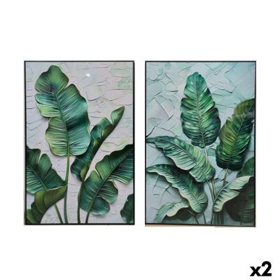 Schilderij Home ESPRIT Aluminium Hout MDF 80 x 3,5 x 120 cm (2 Stuks)