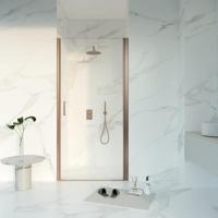 Fortifura Galeria Douchedeur - 70x200 - Profiel - veiligheidsglas - anti kalk - Geborsteld koper PVD (Koper) SW1122478 - thumbnail