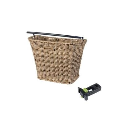 Basil bremen rattan look kf - fietsmand - voorop - inclusief kf ahead-stemholder - lichtbruin Basil bremen rattan look kf - fietsmand - voorop - inclusief kf ahead-stemholder - lichtbruin