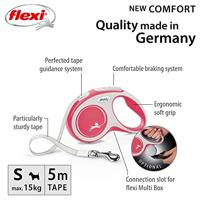 Hondenriem Flexi NEW COMFORT 5 m Rood Maat S - thumbnail