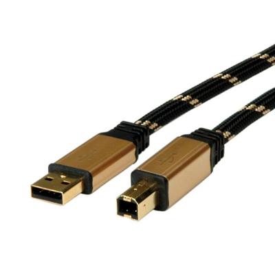 ROLINE GOLD USB 2.0 kabel, type A-B, 1,8 m ROLINE GOLD USB 2.0 kabel, type A-B, 1,8 m