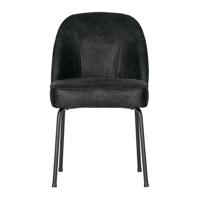 WOOOD Eetkamerstoel 'Vogue' Leder, kleur Zwart - thumbnail