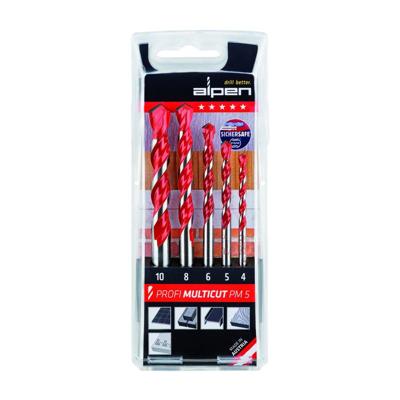Alpen MultiCut 100705100 Carbide Multifunctionele boorset 5-delig 4 mm, 5 mm, 6 mm, 8 mm, 10 mm Cilinderschacht 1 set(s) Alpen MultiCut 100705100 Carbide Multifunctionele boorset 5-delig 4 mm, 5 mm, 6 mm, 8 mm, 10 mm Cilinderschacht 1 set(s)
