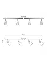 Light depot - LED opbouwspot Alba 4 lichts - 81 cm - aluminium - Outlet - thumbnail