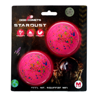 Dog Comets Ball Stardust Roze M 2-pack - thumbnail
