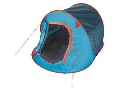 Rocktrail 2-persoons pop-up tent (Blauw/oranje)