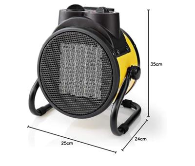 Nedis HTIF20FYW Industriële Keramische Ventilatorkachel Thermostaat 3 Standen 2000 W Geel