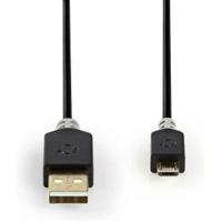 Kabel USB 2.0 | A male - Micro-B male | 1,0 m | Antraciet - thumbnail