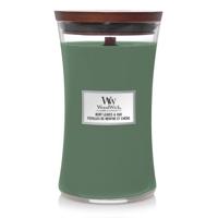 Woodwick Mint Leaves & Oak Large Candle - thumbnail