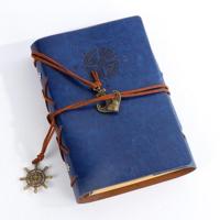 P697 Creative Corsair anker briefpapier Kladblok kantoorbenodigdheden school cute retro spiraal notebook dagboek boek (blauw) - thumbnail