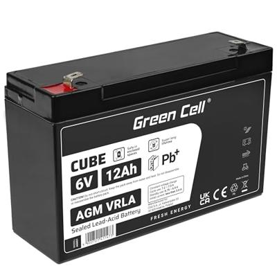 Green Cell AGM Battery 6V 12Ah 12.000 mAh Sealed Lead Acid (VRLA)