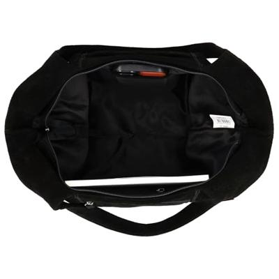 Hide & stitches brazos schoudertas suède-Black