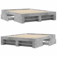 Bedframe zonder matras 160x200 cm spaanplaat betongrijs - thumbnail