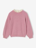 Meisjestrui met losse pasvorm en sierkraag lavendel - thumbnail