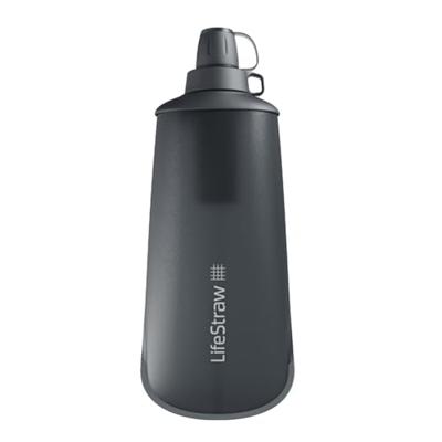 LifeStraw Peak Series Collapsible Squeeze Bottle 650Ml Drinkfles Met Waterfilter Dark Gray 650ml