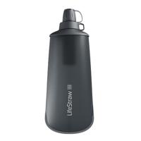 LifeStraw Peak Series Collapsible Squeeze Bottle 650Ml Drinkfles Met Waterfilter Dark Gray 650ml - thumbnail
