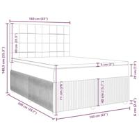 Boxspring met matras fluweel donkerblauw 160x200 cm - thumbnail