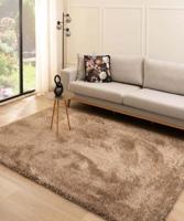 Tapeso Hoogpolig vloerkleed velvet - Posh beige - 140x200 cm - thumbnail