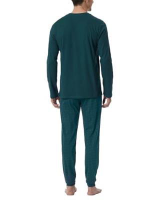 Schiesser Schiesser Pyjama Long petrol 181922 54/XL