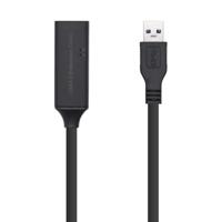 AISENS - A105-0408 - Verlengkabel USB 3.0 met verlenging en lim, type A/M-A/H, zwart, 10 m - thumbnail