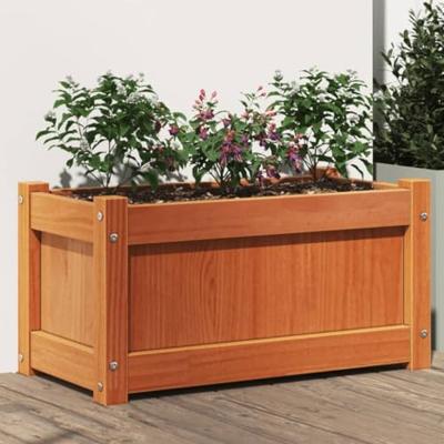 VidaXL Plantenbak 60x31x31 cm massief grenenhout wasbruin VidaXL Plantenbak 60x31x31 cm massief grenenhout wasbruin