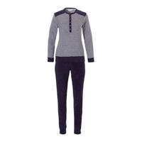 Dames badstof pyjama Pastunette 20182-111-4 blauw-38 - thumbnail