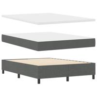 Boxspringbed met matras stof donkergrijs 140x200 cm - thumbnail