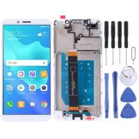 LCD-scherm en digitizer volledige montage met frame voor Huawei Y5 Prime (2018) (wit) - thumbnail